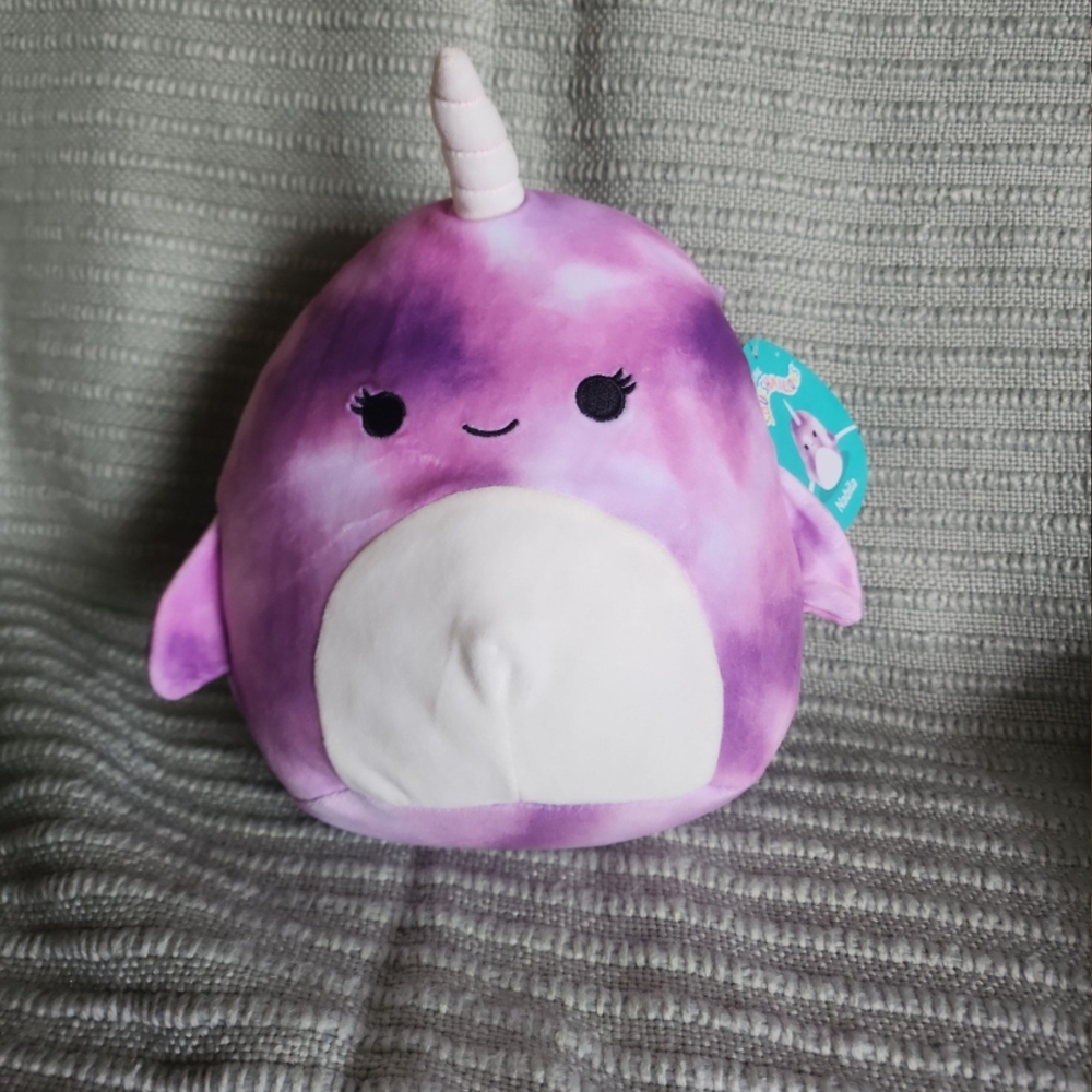 Squishmallows 'Nabila' Purple Narwhal Plush Toy